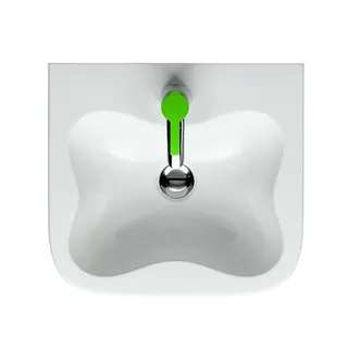 Laufen Waschtisch FLORAKIDS 410x450x150 1 Hahnloch mit Überlauf weiß – Bild 2