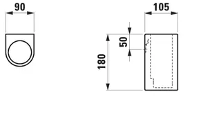 Laufen BG wandhängend UNIVERSAL inkl. Bürste 90x105 weiß – Bild 2