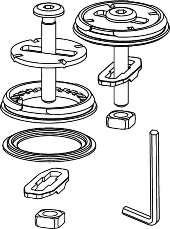 Laufen Steckbefestigung Kunststoff f.WC-Sitz Living City H892433/4