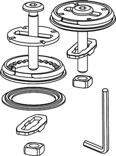 Laufen Steckbefestigung Kunststoff f.WC-Sitz Living City H892433/4
