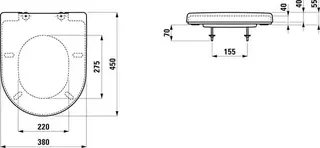 Laufen WC-Sitz+Deckel PRO H891953 o.Absenkautomatik abnehmbar pergamon – Bild 2
