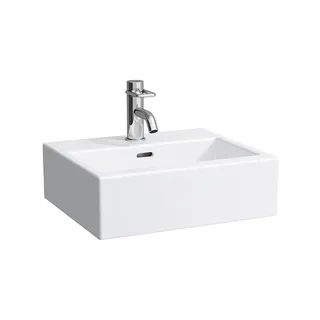 Laufen Aufsatz-HWB LIVING CITY 380x450x155 1 Hahnloch mit Überlauf weiß