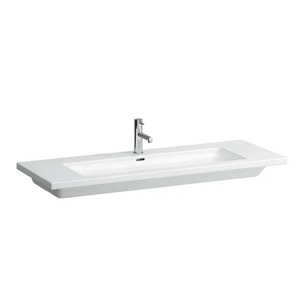Laufen Waschtisch LIVING SQUARE 480x1300x120 1 Hahnloch mit Überlauf weiß