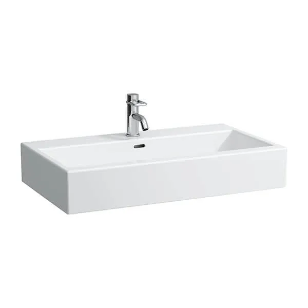 Laufen Aufsatz-Waschtisch LIVING CITY 460x800x155 1 Hahnloch mit Überlauf weiß