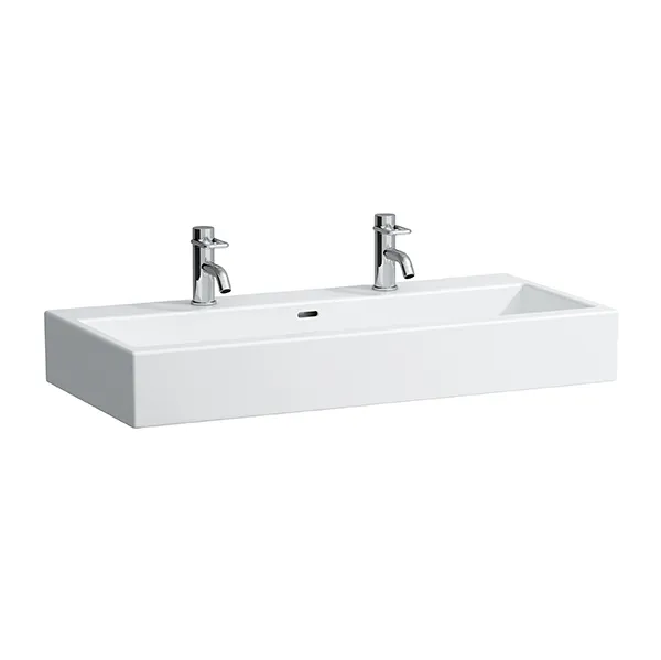 Laufen Aufsatz-Waschtisch LIVING CITY 460x1000x155 1 Hahnloch li+re mit Überlauf weiß