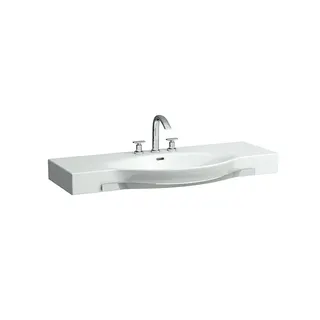 Laufen Waschtisch mit HH PALACE 510x1200x165 1 Hahnloch mit Überlauf Ablg. li/re weiß