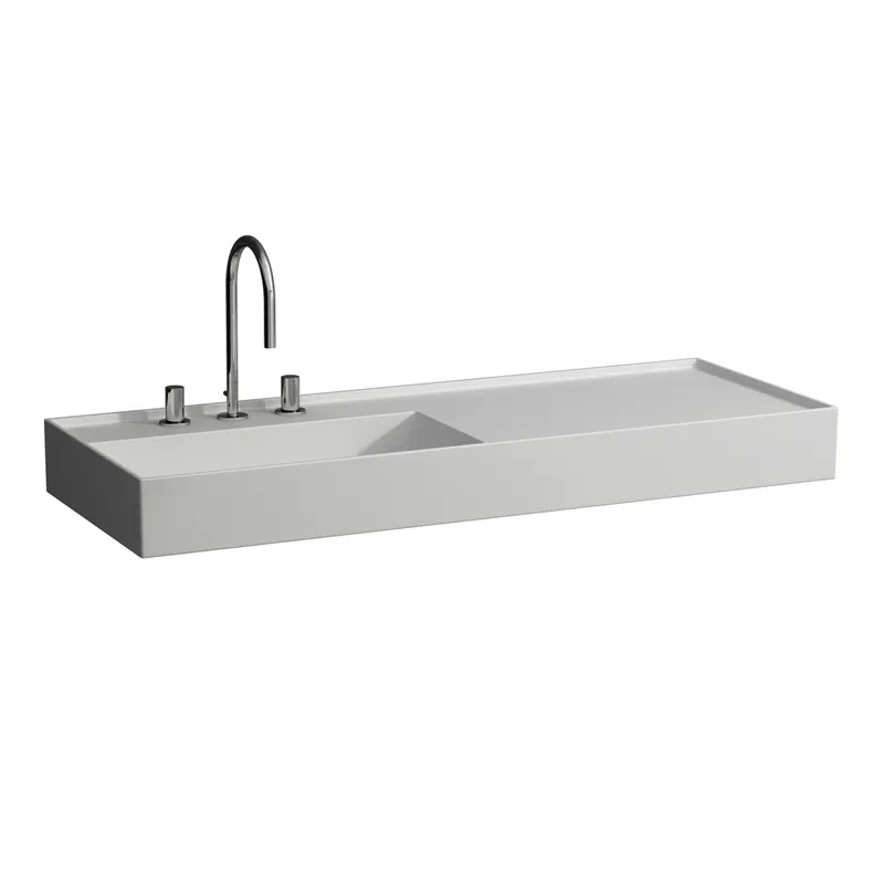 Waschtisch K-LAUFEN 460x1200x150 1 Hlo.Ül. versteckter Abl. Ablg. rechts we ma.