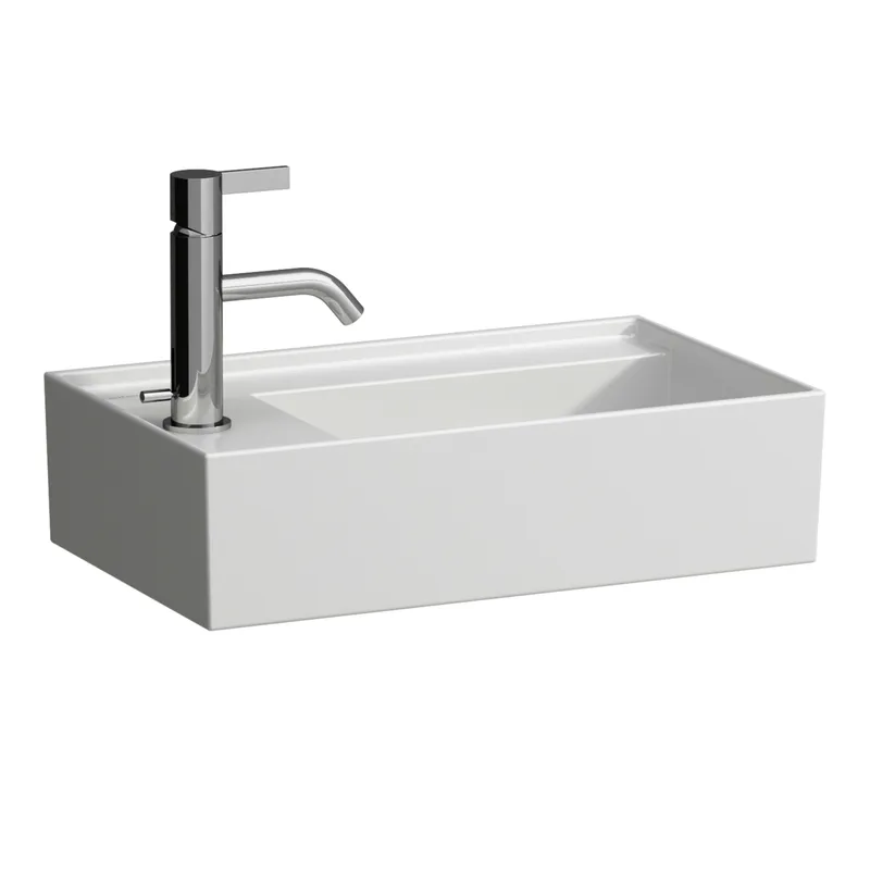 HWB K-LAUFEN 280x460x150 asym. ohne Hahnloch ohne Überlauf m. Arm-bank. links LCC we