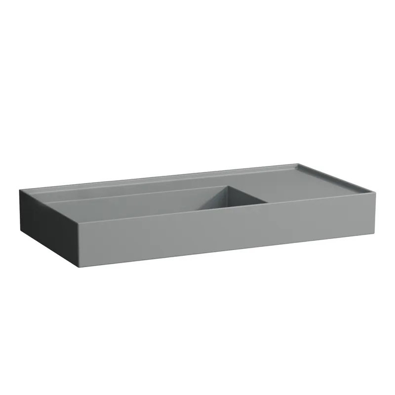 Waschtisch K-LAUFEN 460x900x150 o. Hlo.Ül. versteckter Abl. Ablg. rechts grau ma.