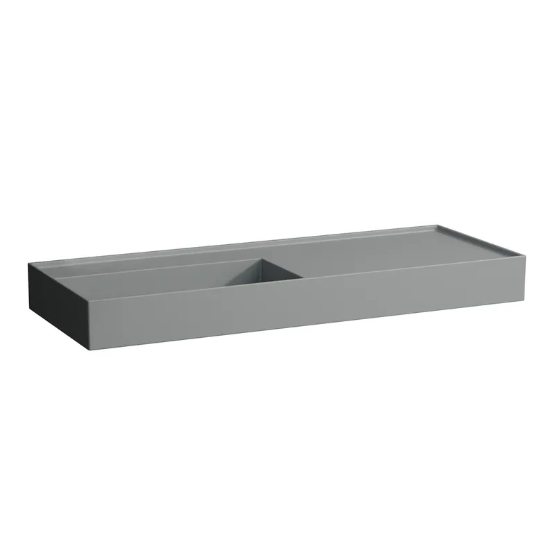 Waschtisch K-LAUFEN 460x1200x150 o. Hlo.Ül. versteckter Abl. Ablg. rechts grau ma.