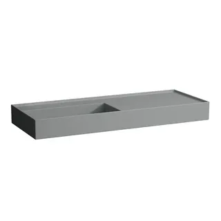 Waschtisch K-LAUFEN 460x1200x150 o. Hlo.Ül. versteckter Abl. Ablg. rechts grau ma.