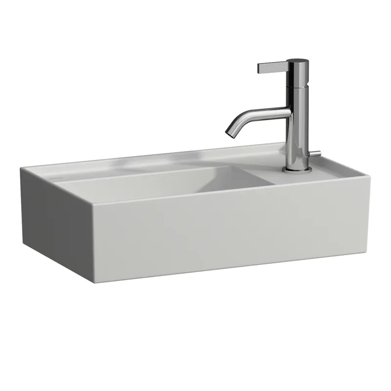 HWB K-LAUFEN 280x460x150 asym. ohne Hahnloch ohne Überlauf m.Arm-bank. rechts we ma.
