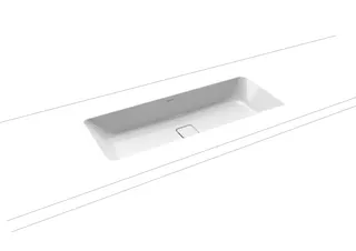 Kaldewei WB CONO UNTERBAUWASCHTISCH Mod.3088, 869x382mm,alpinweiß,Perl-Effekt,AD,oÜL