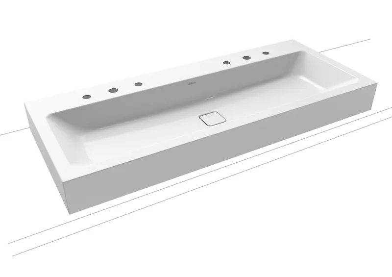 Kaldewei WB CONO WANDWASCHTISCH Mod.3091,1200x 500mm,alpinweiß,PEFF,AD,m. 2x3HL,oÜL