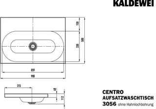 Kaldewei WB CENTRO Mod.3056,900x500mm,alpwe, PEFF,AD,oÜL – Bild 4
