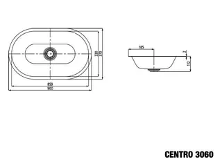 Kaldewei WB CENTRO UNTERBAUWASCHTISCH Mod.3060 ,910x380mm,alpinweiß,Perl-Effekt,AD,oÜL – Bild 3