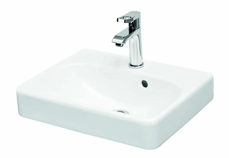 sanibel 5001-Handwaschbecken E mit sanibelTect 450x360mm A15 unterbauf weiß