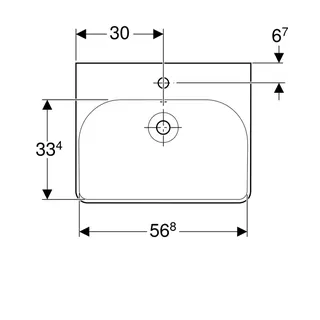 sanibel 5001-Waschtisch E 600x480 mm A15 unterbaufähig weiß – Bild 3