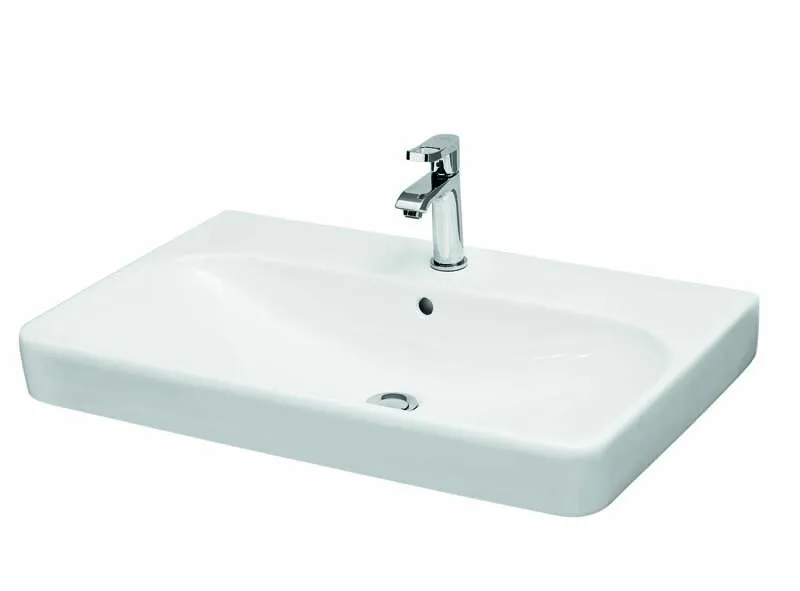 sanibel 5001-Waschtisch E m. sanibelTect 750x480mm A15 unterbaufähig weiß