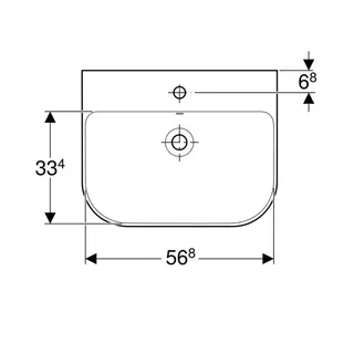 sanibel 5001-Waschtisch rund 600x480mm A15 weiß – Bild 2