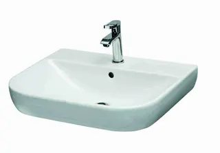 sanibel 5001-Waschtisch rund mit sanibelTect 600x480mm A15 weiß
