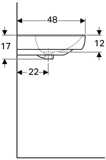 sanibel 5001-Waschtisch rund 650x480mm A15 weiß – Bild 3