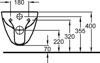 Wand-Tiefspülklosett sanibel 5001 kurze Form A15 weiß – Bild 3