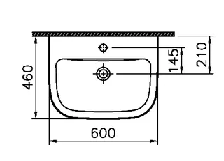 sanibel 3001-Waschtisch 600x460mm runde Form weiß – Bild 2
