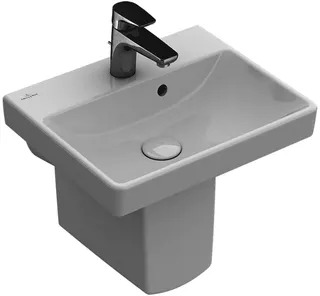 VB Handwaschbecken Avento 450x370mm Rechteck 1HL. mit Überlauf Weiß Alpin