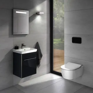 Villeroy & Boch Handwaschbecken Avento 450x370mm re-eckig 1HL. m. ÜL. Weiß Alpin cplus – Bild 3
