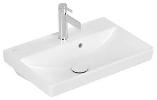 Villeroy & Boch Waschbecken Compact Avento 550x370mm re-eckig 1HL. m. ÜL. Weiß Alpin cplus