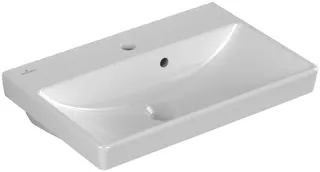 Villeroy & Boch Waschbecken Compact Avento 550x370mm Rechteck 1HL. mit Überlauf Weiß Alpin – Bild 3