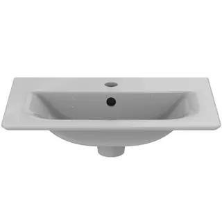 Ideal Standard Möbelwaschtisch Connect Air, 1 Hahnloch, mit Überlauf, 540x380x155mm, Weiß