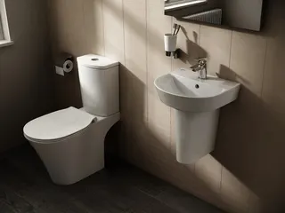 Ideal Standard Wandsäule Connect Air, f. HWB, 180x255x340mm, Weiß – Bild 5