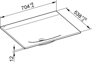 Keuco Ker.-Waschtisch Edition Lignatur 33340 ohne Hahnlochbohrung, ws – Bild 2