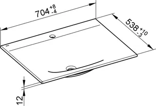 Keuco Ker.-Waschtisch Edition Lignatur 33340 mit 1 Loch Bohrung, ws – Bild 2
