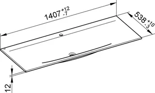 Keuco Ker.-Waschtisch Edition Lignatur 33360 mit 1 Loch Bohrung, ws – Bild 2