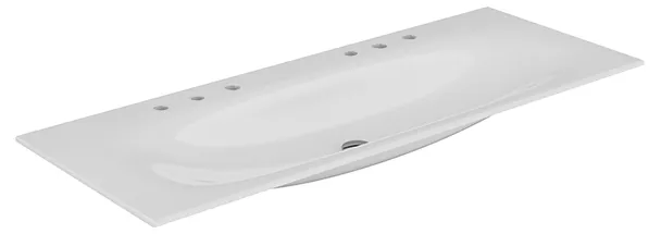 Keuco Ker.-Doppel-Waschtisch Edition Lignatur 33360 mit 3 Loch Bohrung, ws
