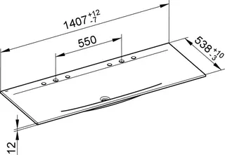 Keuco Ker.-Doppel-Waschtisch Edition Lignatur 33360 mit 3 Loch Bohrung, ws – Bild 2