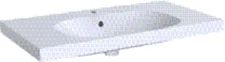 Waschtisch 90 x 48 cm mit Hahnloch, mit Überlauf design4YOU 2.0, topweiß – Bild 2