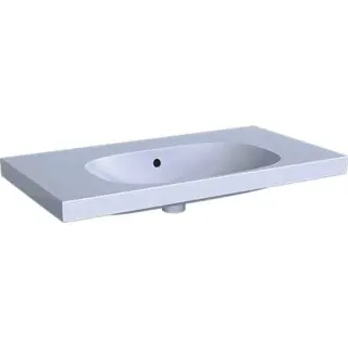 Waschtisch 90 x 48 cm, ohne Hahnloch, mit Überlauf design4YOU 2.0, weiß