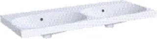 Doppelwaschtisch 120 x 48 cm, o.Hl,m.Ül design4YOU 2.0, weiß