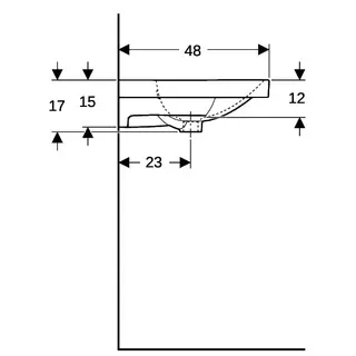 Doppelwaschtisch 120 x 48 cm, o.Hl,m.Ül design4YOU 2.0, weiß – Bild 5