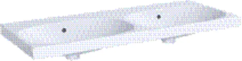 Doppelwaschtisch 120 x 48 cm, o.Hl,m.Ül design4YOU 2.0, topweiß