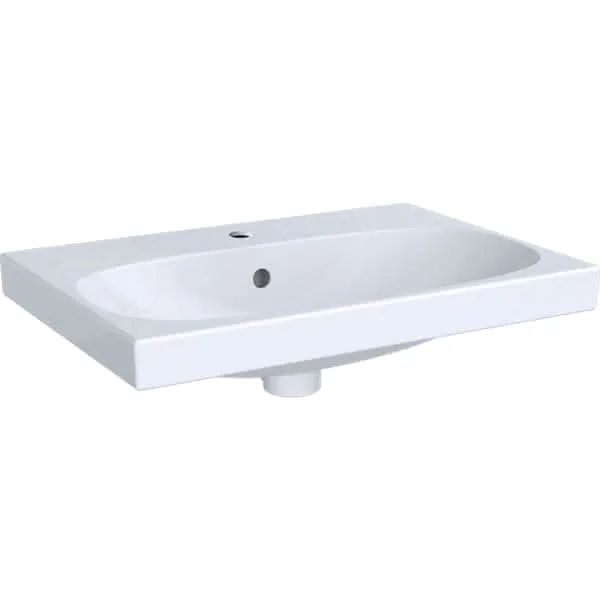 Waschtisch 60 x 42cm Compact mit Hahnloch mit Überlauf design4YOU 2.0, weiß