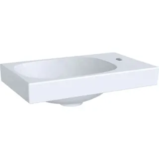 HWB asymmetrisch 40 x 25 cm,mit Hahnlochre,o.Ül design4YOU 2.0, weiß – Bild 2
