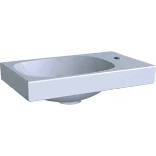 HWB asymmetrisch 40 x 25 cm,mit Hahnlochre,o.Ül design4YOU 2.0, topweiß – Bild 2