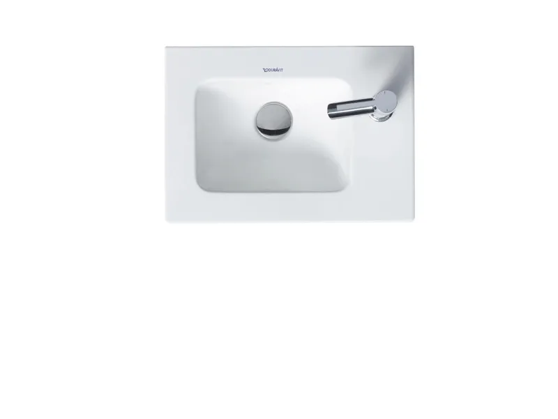 Duravit Möbelhandwaschbecken ME by Starck 430 mm, mit ÜL, mit HLB r., 1 HL, weiß