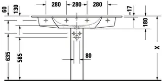 Duravit Möbelwaschtisch ME by Starck 1230 mm m. ÜL, m. HLB, o.HL, weiß – Bild 5