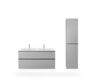 Duravit Doppel-Waschtisch,Möbel-DWT ME by Starck 1300mm, m.ÜL, 1 HL je Becken, weiß – Bild 2
